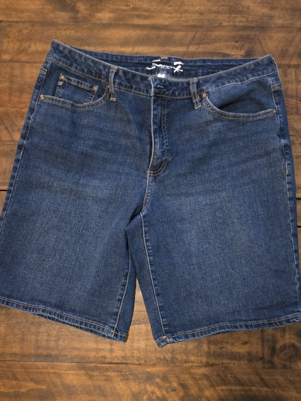 Seven7 Women's Dark Blue Denim Jean Shorts